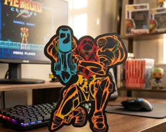 3D Printed Samus Kneeling Lightbox