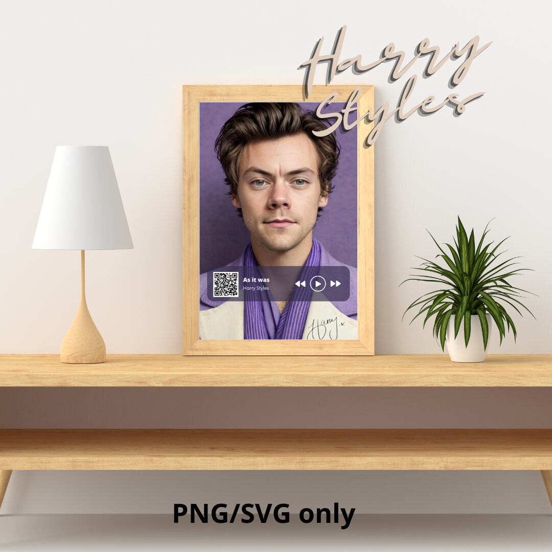 Harry Styles as It Was With QR Code SVG Digital File for Shirt, Poster ...