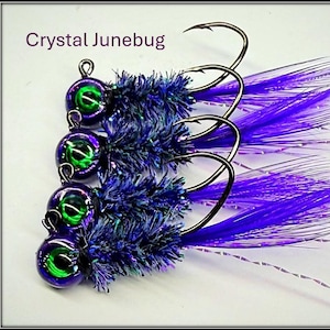 Crystal Junebug Crappie Fishing Jigs