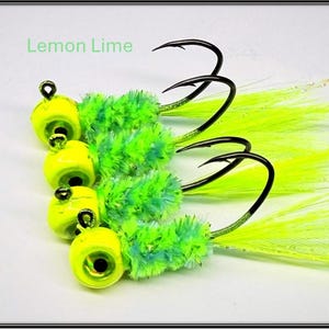 Lemon Lime Crappie Fishing Jigs