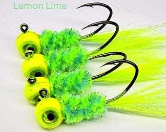 Lemon Lime Crappie Fishing Jigs