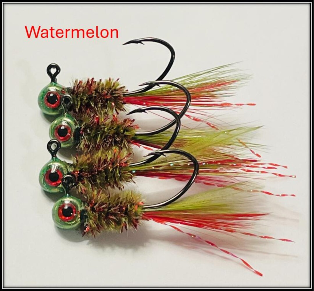 Watermelon Crappie Fishing Jigs - Etsy