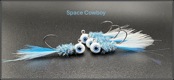 cowboy fishing lures Yamamoto Watermelon Black & Red Flake sharp Kitana hooks Saltys 4 Oz Cowboy Sr