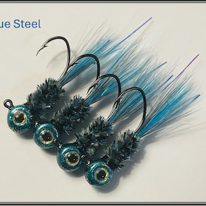Blue Steel Crappie Fishing Jigs