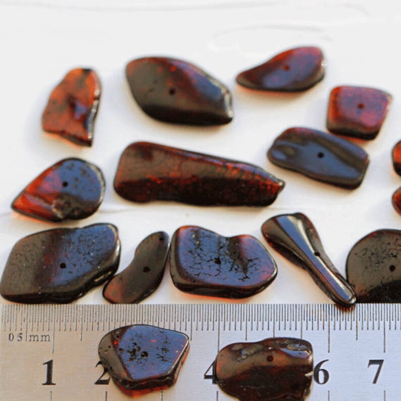 20 pcs Big 2.5 cm amber beads Black gemstone beads Black Baltic amber chips Freeform beads Black Baltic Amber beads Balck beads