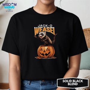 Funny Halloween Shirt, Ferret Shirt, Ferret Halloween Shirt, Halloween Tee, Halloween T-Shirt, Pumpkin Shirt, Jack-O-Lantern, Ferret Lover