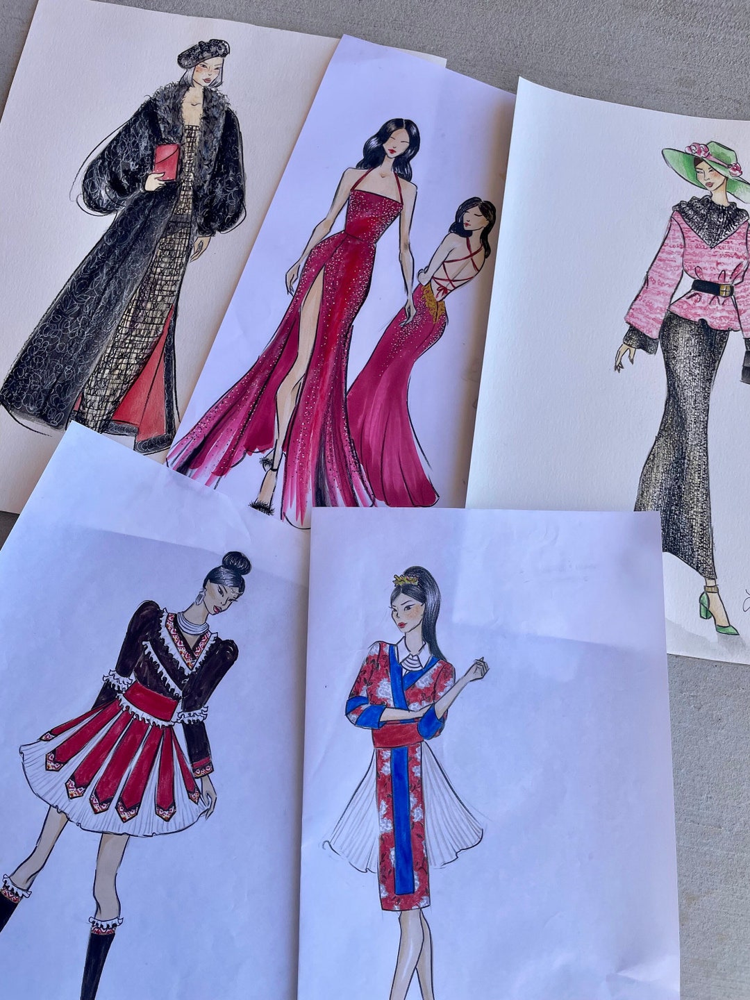 Custom Fashion Illustration/ Personal Fashion Design Drawing - Etsy