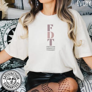 Subtle FDT Shirt, F*ck Donald Trump Tshirt, Floral FDT Gift, Flower Anti Trump T-shirt, Anti MAGA Shirts, Political T shirt, Feminist Gift
