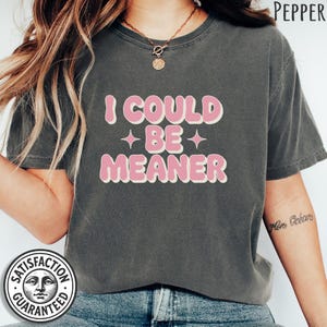 Comfort Colors® I Could Be Meaner Shirt, Funny Humor Shirt, Sarcastic Shirt, Funny Quote Shirt, Sarcasm Shirt, Trendy Shirt for Women