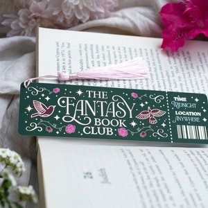 Marcapáginas de fantasía con lámina de oro verde, ideal como regalo de cumpleaños para lectores de fantasía, accesorio de lectura, libro de regalo.