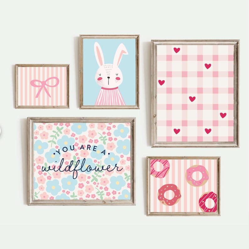 135 Nursery Wall Art Prints | Kids Room Wall Art Set for Playroom ...