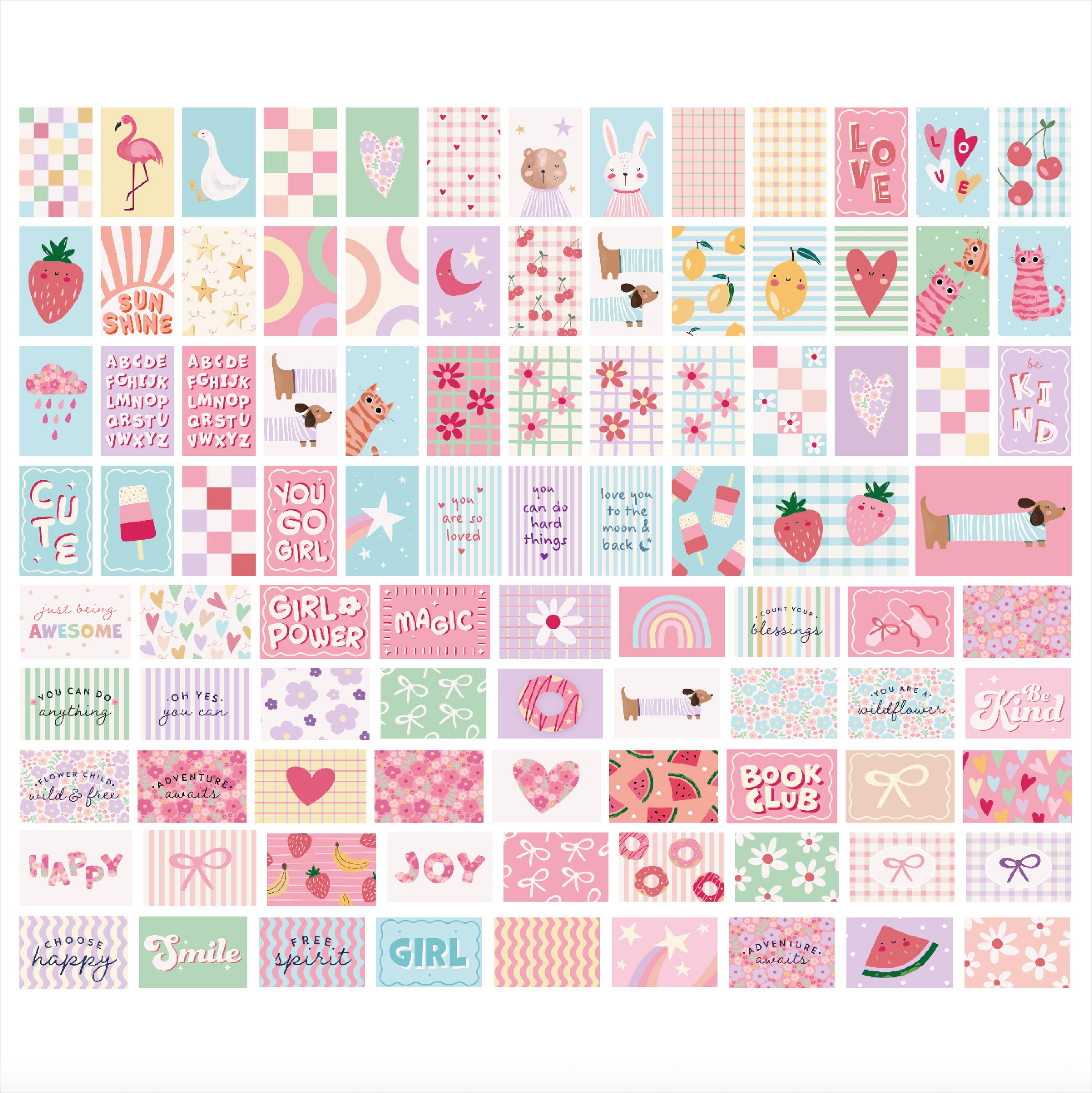 Nursery Wall Art Set for Girls | Girls Room Prints | Wall Art Set for ...
