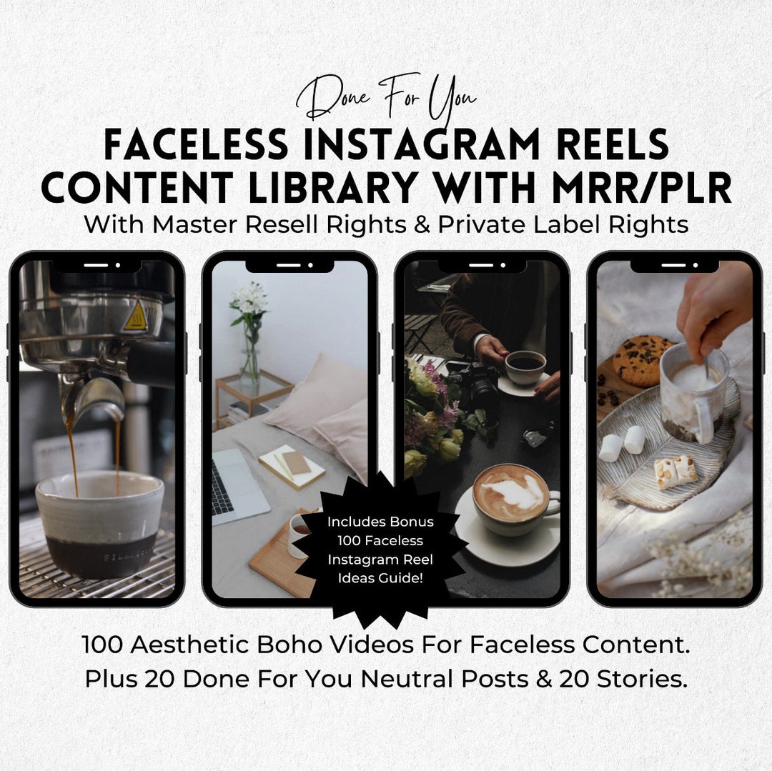 Faceless Videos With MRR | Aesthetic Videos | Master Resell Rights ...