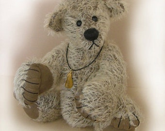 PDF teddy Bear pattern  "Mister Depp" Collectable artist designed mohair bear by Nioka Bears