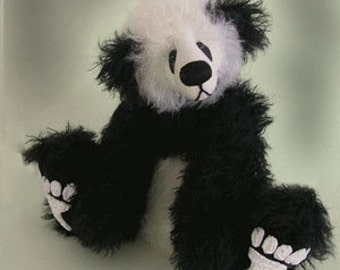 Panda Teddy Bear pattern PDF Choo Ling - artist designed jointed teddy mohair bear