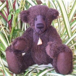 PDF Teddy Bear Pattern for artist teddy &quot;Bruno&quot; 11&quot; Collectable artist designed mohair bear by Nioka Bears