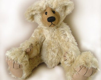 Oso de peluche Patrón PDF "Milton" Artista coleccionable diseñado oso mohair por Nioka Bears