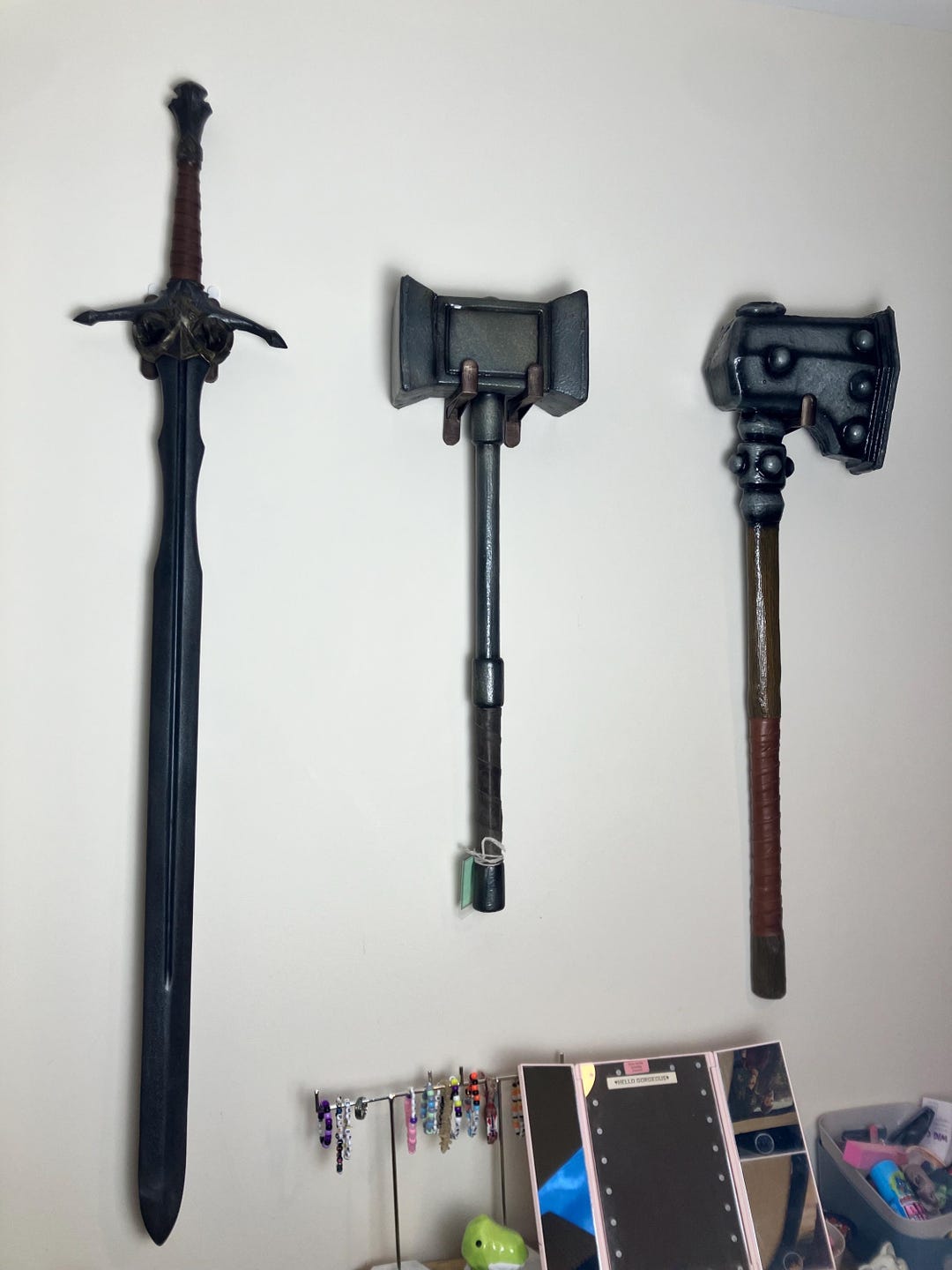 Custom LARP Weapon Wall Mounts | 3D Printed Display - Etsy
