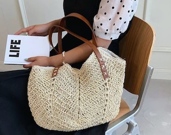 Summer Straw Rattan Shoulder Bag