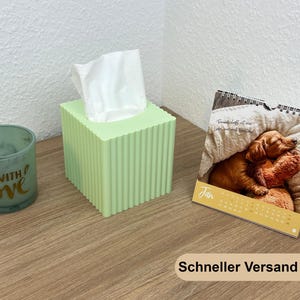 Geribbelde tissuebox in modern design, geschikt voor zakdoeken en cosmetische tissues, eenvoudige decoratie in diverse kleuren