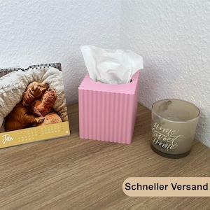 Tissuebox in minimalistisch design, eenvoudige decoratie in verschillende kleuren, geschikt voor tissues en gezichtstissues