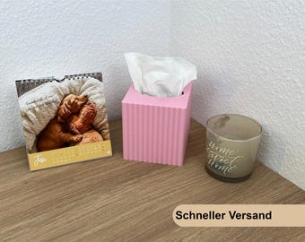 Taschentücher Box in minimalistischem Design, schlichte Deko in verschiedenen Farben, für Taschentücher und Kosmetiktücher geeignet