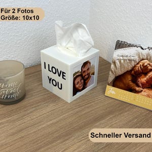 Gepersonaliseerde fotocadeau voor vriendin, beste vriend, Valentijnsdag en meer, op maat gemaakte tissuedoos, witte gezichtstissuedoos