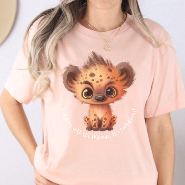 Cute Hyena, Animal Slogan, African Animal, Safari, Wild Hyena, Funny T shirt,  Animal Lover Top, Wild Hyena Crewneck, Contagious Laugh