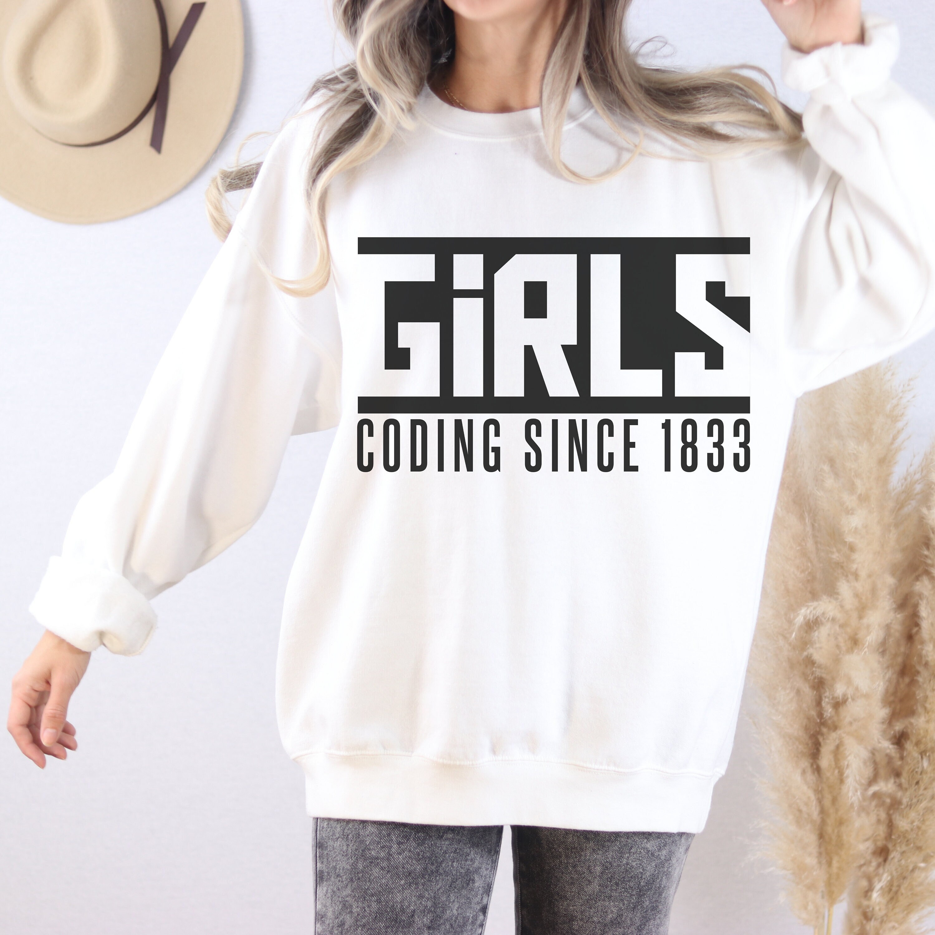 Feminist Girls Coding Sweatshirt, Empowering Women in Tech Apparel, Eco ...