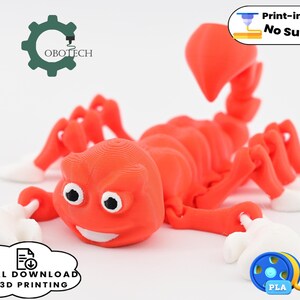 Digital Downloads for 3D Printing, Articulated Scorpion Toy image 1