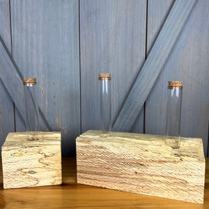 Spalted White Oak Propagation Station Set | Grow Your Plants Starter Station | Gifts for Her | Plant Lover Gift