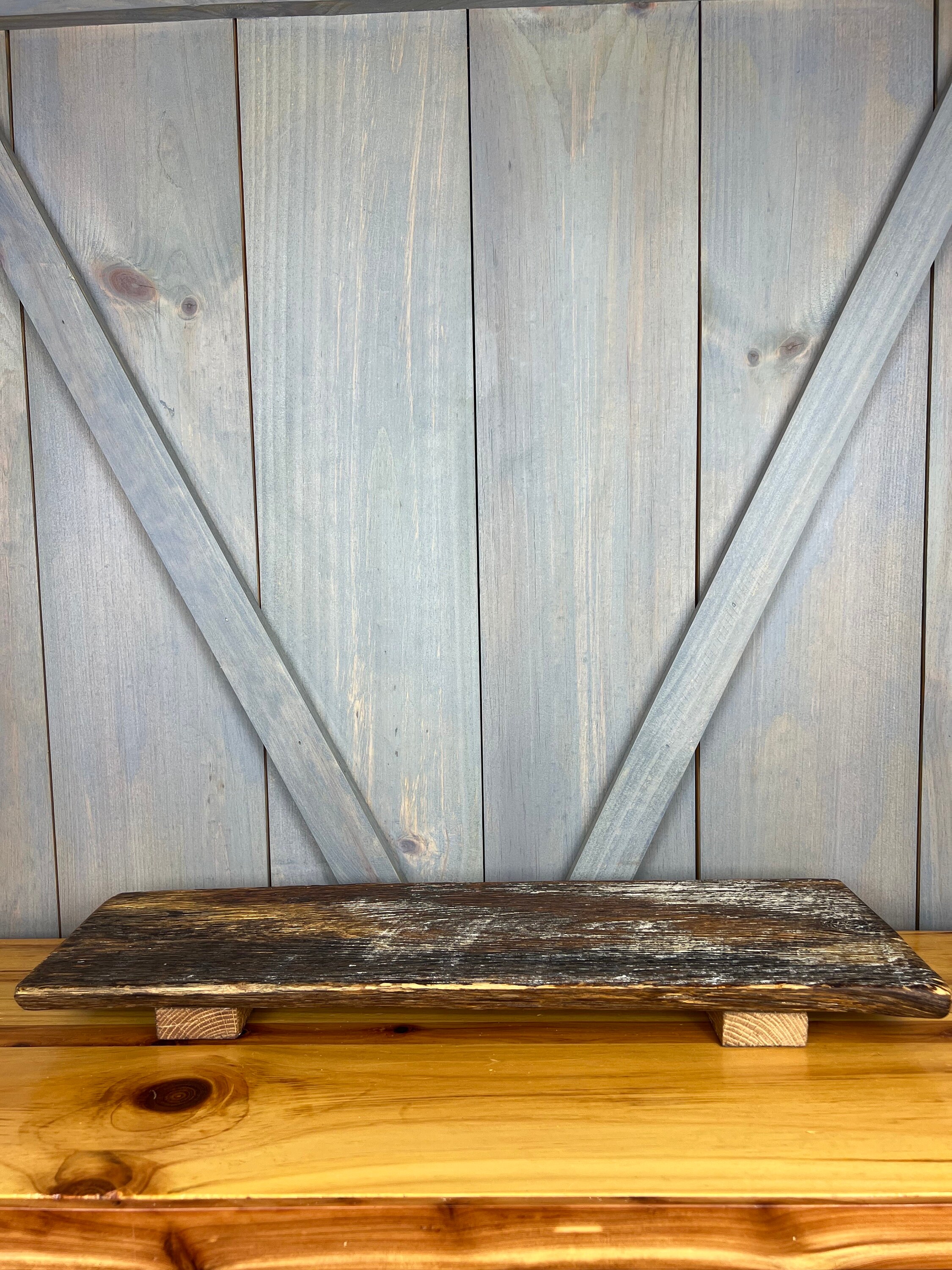 Reclaimed Oak Barn Wood Table Riser: Rustic Farmhouse Centerpiece - Etsy