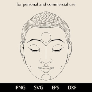 Buddha head SVG, Buddhism dharma philosophy religion png, eps, dxf, Asian culture spirituality vector, Religious movement and belief clipart