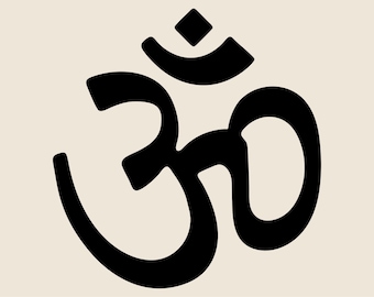 Aum Om Hindu symbol SVG, Meditation yoga practice png, eps, dxf, Sacred utterance sound Sanskrit vector, Indian religions mantra clipart