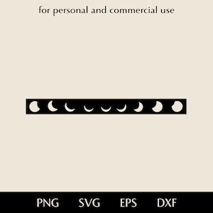 Mondfinsternis SVG, Mondphasen png, eps, dxf, Astronomisches Phänomen im Nachthimmel Vektor, spirituelle Astrologie Event Clipart Logo