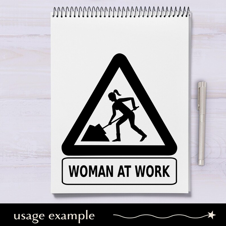 Woman at Work SVG, Funny Road Sign Png, Eps, Dxf, Do Not Disturb Vector ...