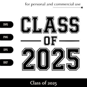 Klasse van 2025 SVG, afstuderen universiteit png, eps, dxf, klassieke school inscriptie vector, einde van het jaar clipart, cadeau voor leraar logo