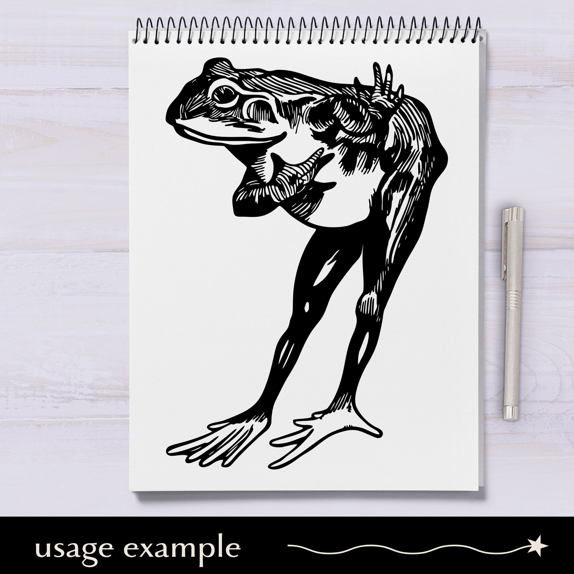 Long-legged Frog Gentleman SVG, Bowing Polite Humanoid Toad Png, Eps ...