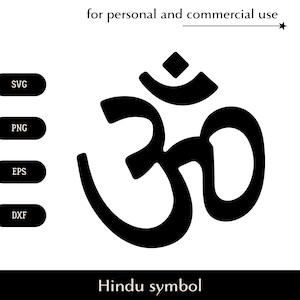 Símbolo hindu Aum Om SVG, prática de ioga de meditação png, eps, dxf, som de declaração sagrada vetor sânscrito, clipart de mantra de religiões indianas