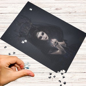 Gothic Women Jigsaw Puzzle - Dark Home Decor - Gift for a Goth. Picture Puzzle 500 & 1000 piece puzzle