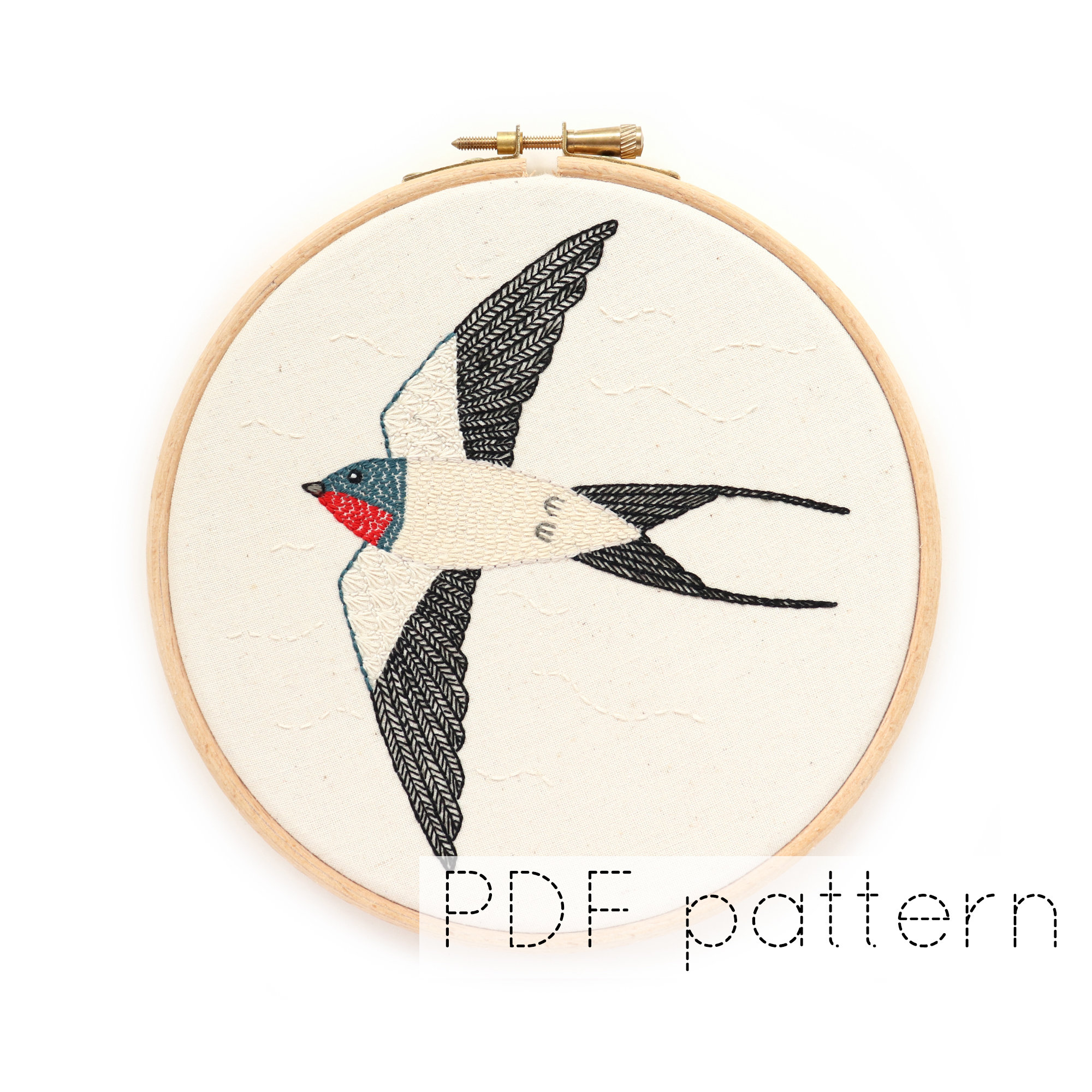 Barn Swallow Quilling Pattern - PNG and PDF Files - Digital Download