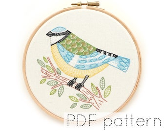 Blue Tit | Bird Hand Embroidery Pattern