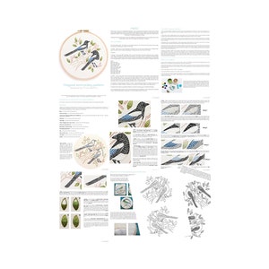 Magpies Stickrahmen Art Pattern Download, Two for Joy Bild 2
