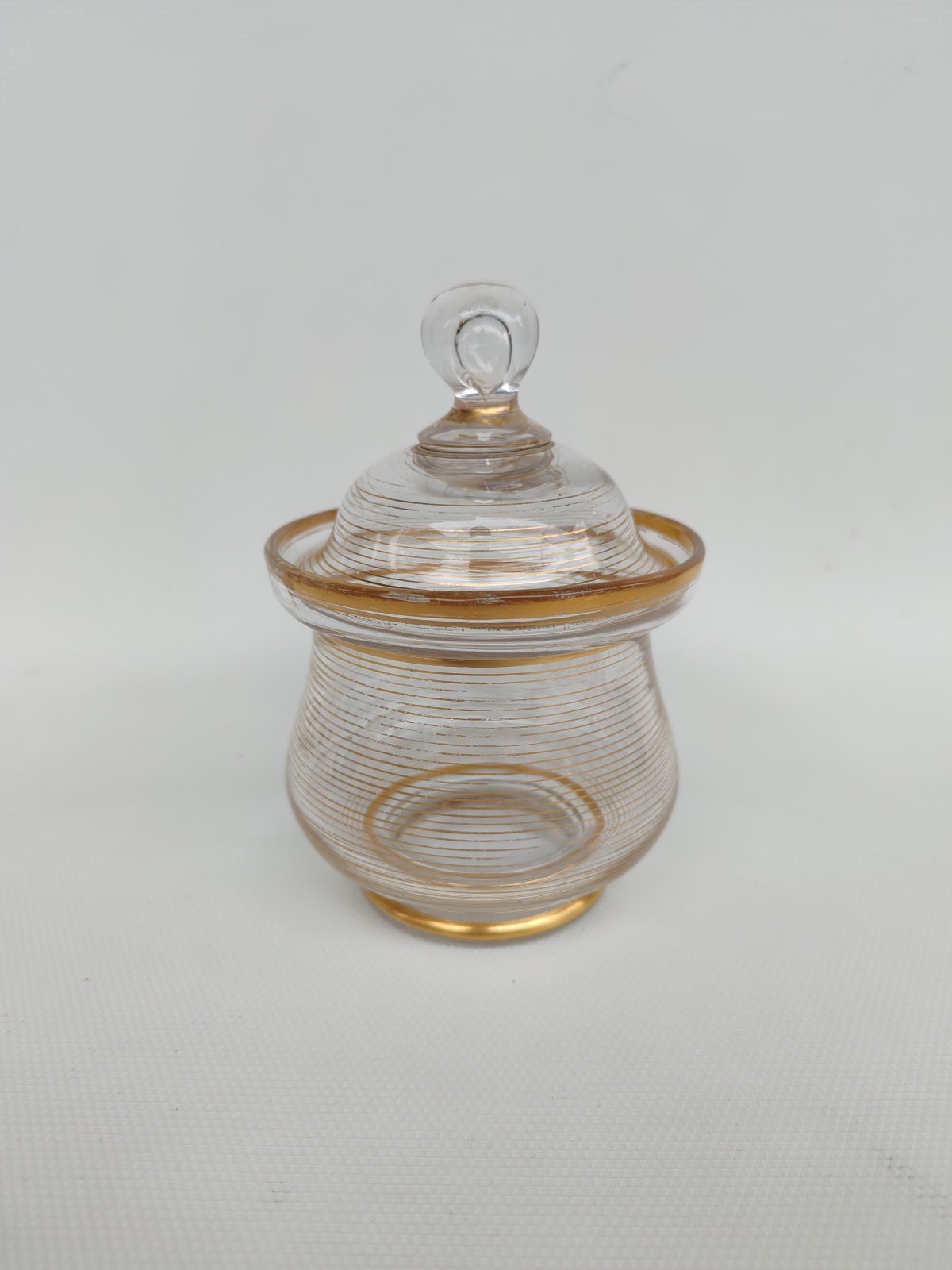 crystal sugar bowl, early 20th century.