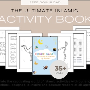 Muslim Kids Activity, Islamic Activity Book Printable, Islamic Coloring, Islamic Activities Printable, Islamic Worksheets, Muslim Kids Book