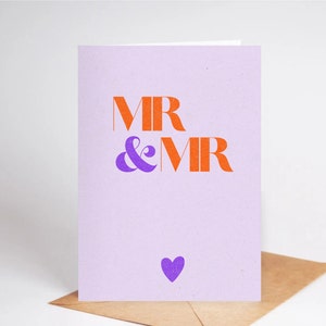 Glückwunschkarte zur Hochzeit für Männer • Karte für schwule Hochzeit • Hochzeitskarte Mr & Mr