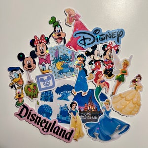 Pegatinas de Disney - Mickey y sus amigos, Princesas, Stitch y más / Holográficas y Resistentes al Agua