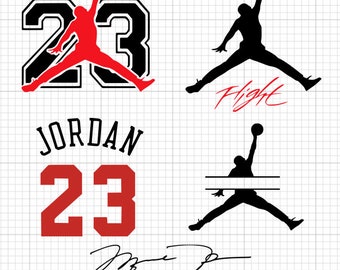 Jordan Bundle / Fichiers numériques Svg Png / Impression et découpe / Téléchargement instantané / Silhouette Cricut