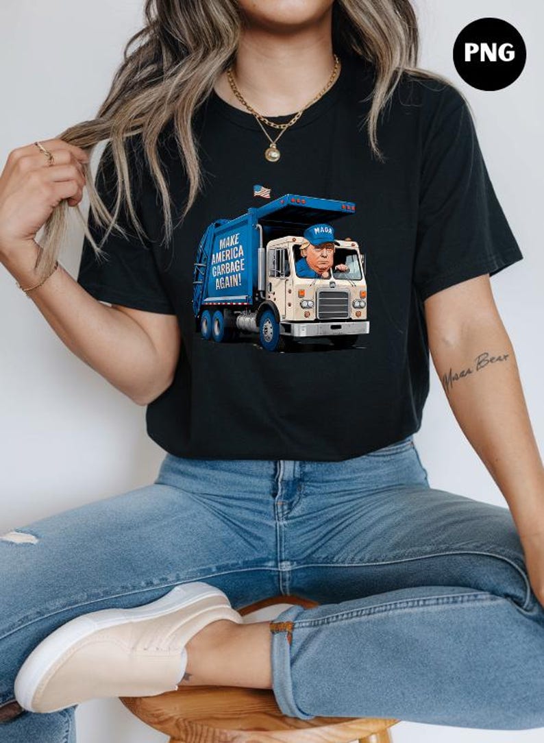 Make America Garbage Again PNG, Trump Garbage Man, Trump Garbage Truck