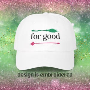 Embroidered Wicked Wand & Broom Hat - Light Colors | Wicked For Good, Elphaba and Glinda Merch